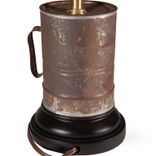 Vintage Rustic Handled Tin Lamp 5 small