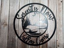 Personalized Steel Round Ranch Signs. Custom Home Signs. Custom Business Signs. 2 small