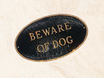 Bling Beware Of Dog Sign Crystallized Metal Outdoor European Crystals Bedazzled Black 1 small