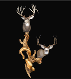 Free Stadning Double Head Juniper Taxidermy Pedestal 1 small