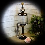 Black And White Check Reverse Cloche Courtly Cloche Checked Vintage Decor 5 small