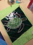 Sea Turtle Stained Glass Panel 3 small