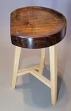 Contemporary Walnut Wood Stool 1 small