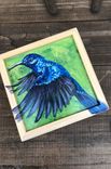 Handpainted Vivid Blue Hummingbird Small Box 4 small