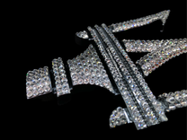 Maserati Trident Logo Crystallized Car Emblem Bling Genuine European Crystals Bedazzled 3 small