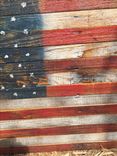 Reclaimed American Flag In Pallet Wood. 4 small