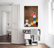 Mod Honeycomb 24x36 - Wood Wall Art, Metal Wall Art, Modern Wall Art, Wall Decor 3 small
