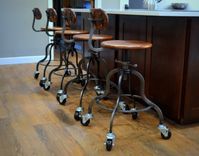 Vintage Industrial Stool With Back 1 small