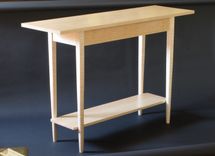 Console Table In Curly Maple 3 small