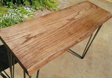 Live Edge Oak Sofa & Console Table 2 small