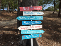 Wood Directional Rustic Sign, Nautical Arrow Signage For Wedding 3 small