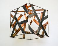 Wine Barrel Ring Chandelier - Kubo - Made From Retired California Wine Barrel Rings 3 small