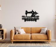 Sewing Machine Seamstress Gift Metal Wall Sign - Quilter Craft Room Decor 1 small