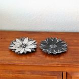 Farmhouse Flower Plaques Black And White Set Of 2 2 small