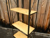 Welded Steel And Wood Bookshelf / Display Shelf 4 small