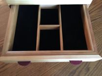 Cherry And Purpleheart 3 Drawer Jewelry Box 4 small