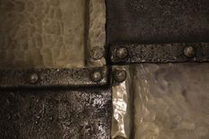 Metal Forged Entry Door. 3 small