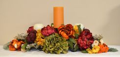 Thanksgiving Candle Centerpiece- Fall Arrangement 1 small
