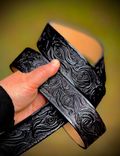 Hand tooled leather belts 3 small