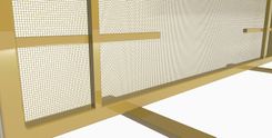 Metal Fireplace Screen (Ainsley) 3 small