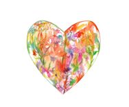 Wildflower-filled Heart Valentine Watercolor Fine Art Print 2 small