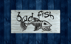 "Custom Wood Hunting & Fishing Signs – Rustic Outdoorsman Decor" | Starting at $87 1 small
