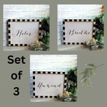 Courtly Pictures Word Art Black And White Check Wall Decor 2 small