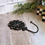 Country French Decorative Cast Iron Wall Hook Black And Gold Decor 2 small