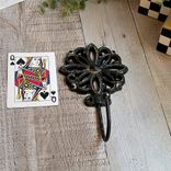 Country French Decorative Cast Iron Wall Hook Black And Gold Decor 3 small