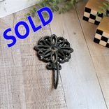 Country French Decorative Cast Iron Wall Hook Black And Gold Decor 1 small