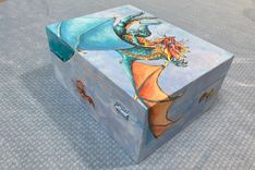 Available Blue Flying Dragon on a box 3 small