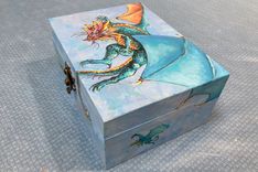 Available Blue Flying Dragon on a box 2 small