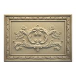 Ornate Relief Carved Limestone Back Splash 16" x 23" Decorative Tile Insert Panel 1 small