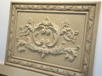 Ornate Relief Carved Limestone Back Splash 16" x 23" Decorative Tile Insert Panel 4 small