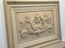Ornate Relief Carved Limestone Back Splash 16" x 23" Decorative Tile Insert Panel 2 small
