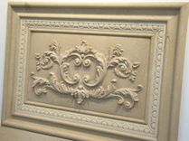 Ornate Relief Carved Limestone Back Splash 16" x 23" Decorative Tile Insert Panel 4 small