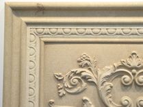 Ornate Relief Carved Limestone Back Splash 16" x 23" Decorative Tile Insert Panel 5 small