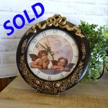Romantic Cherub Clock Whimsical Cherubs Wall Clock 1 small