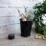 Colorful Polka Dot Vase and Tea Light Set Hand Painted Whimsy Decor 1 small