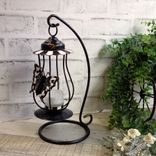 Checked Candle Holder Courtly Decor Hand Painted Whimsy Candle Holder 3 small