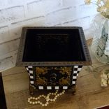 Courtly Towel Caddy Black And White Check Vanity Organizer Checked Towel Holder 3 small