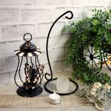 Checked Candle Holder Courtly Decor Hand Painted Whimsy Candle Holder 2 small