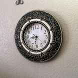 Black And Gold Elegant Checks Wall Clock 3 small