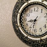 Black And Gold Elegant Checks Wall Clock 2 small