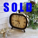 Courtly Decor Black And White Checked Clock Hand Painted Checks Table Clock 1 small
