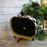 Courtly Decor Black And White Checked Clock Hand Painted Checks Table Clock 5 small
