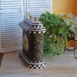Elegant Checks Large Mantel Clock With Hidden Key Space Hidden Jewelry Space 2 small
