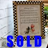 Vintage Checked Picture Frame Amazing Grace Hand Painted Checks Picture Decor 1 small