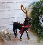 Courtly Christmas Decor Checked Reindeer Courtly Deer Checked Christmas Decor 2 small