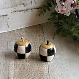 Elegant Checks Salt And Pepper Shakers Buffalo Check Kitchen Decor 2 small